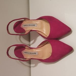 Manolo Blahnik Dark Fushcia Heels